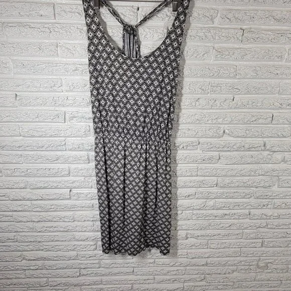 Old Navy Women Dress Extra Large XL Slip Black White Geometric GEO65XE - Picture 5 of 12